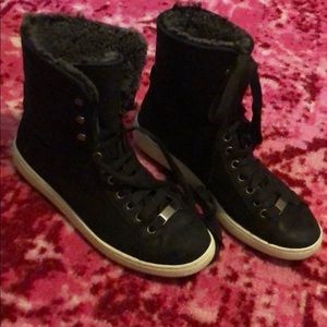 Ugg black leather high-tops size 8.5